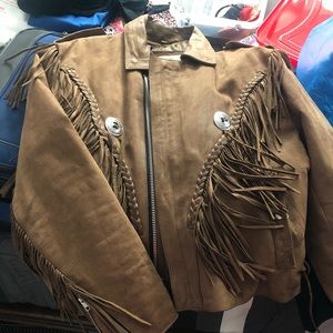 Cowboy Leather fringe Jacket